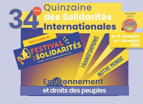 34ème Quinzaine des Solidarités Internationales