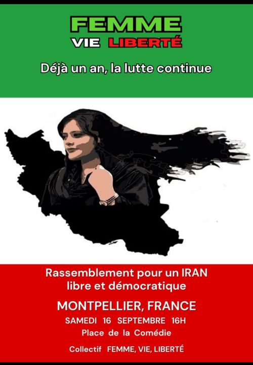 Rassemblement pour un IRAN libre et démocratique (Collectif "Femme, Vie, Liberté")