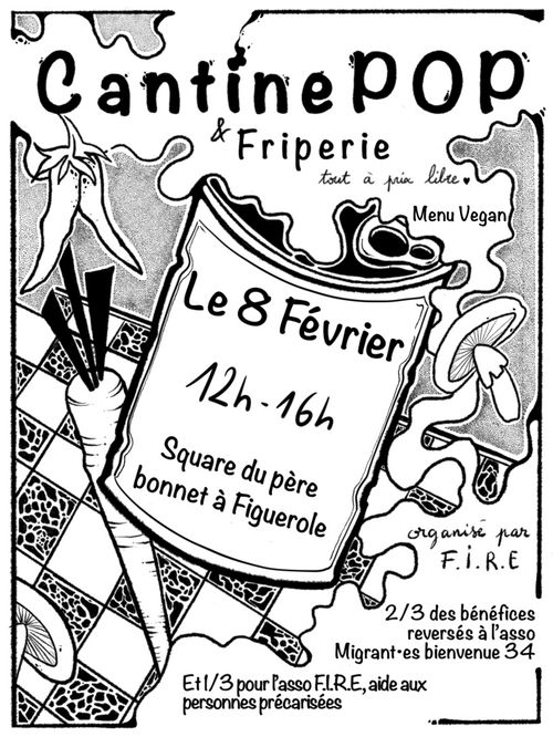 Cantine Populaire et Freeprix FIRE + Collectif Migrant.es Bienvenue 34