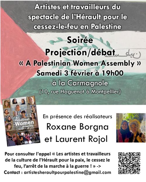 Soirée des artistes de l'hérault pour Gaza