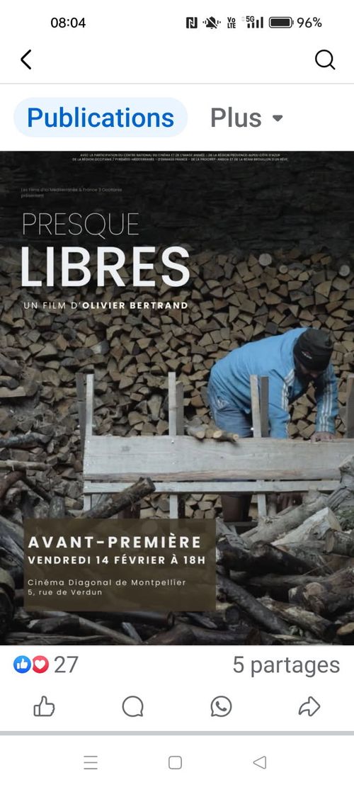 Avant première du film PRESQUE LIBRES