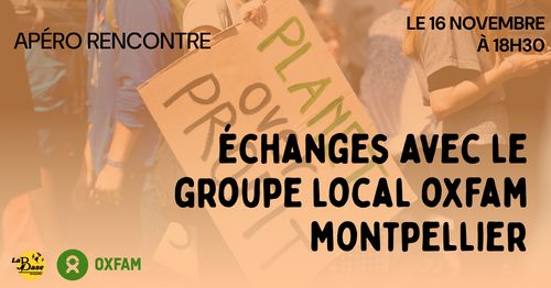 Apéro avec le groupe local Oxfam Montpellier