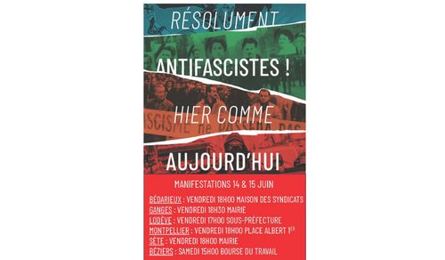 Manifestations intersyndicale contre l'extrême droite dans l'Hérault