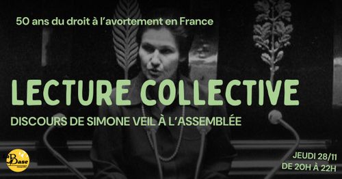 Lecture collective du discours de Simone Veil pour le droit à l'avortement