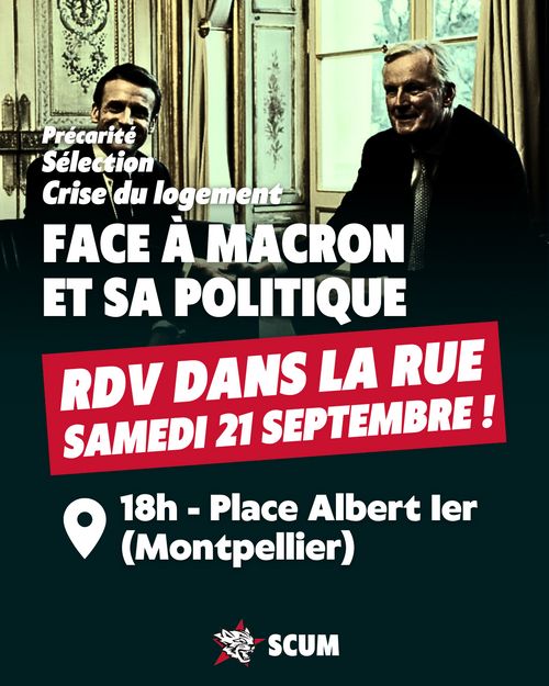 Face à Macron, tous dans la rue samedi 21 septembre !