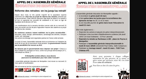 Tractage à l'appel de l'AG Éducation