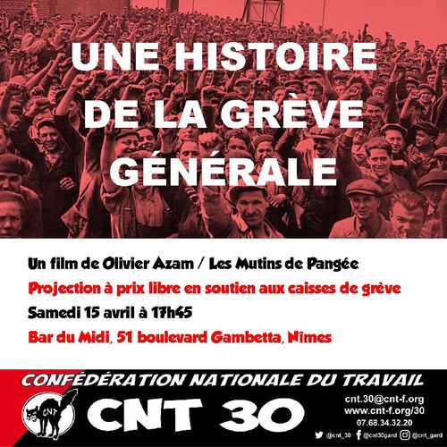 Projection du film "Une histoire de la grève générale"