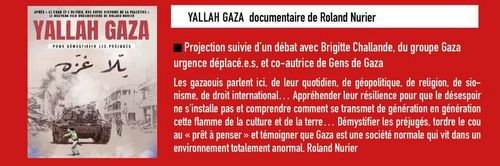 Film " Yallah Gaza" suivi d'un débat avec B. Challande collectif " Gaza Urgence Déplacé.e.s"